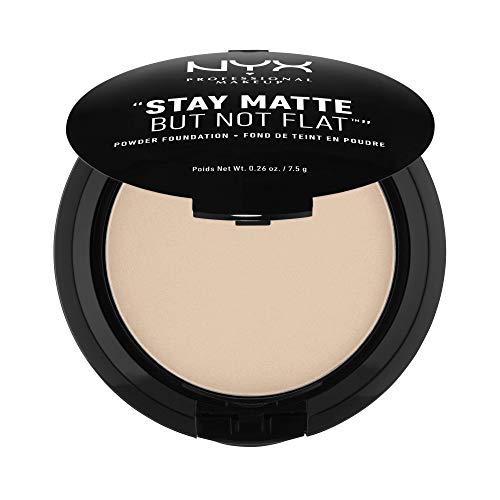 NYX PROFESSIONAL MAKEUP Stay Matte But Not Flat Powder Foundation – Nude, 0.26 oz