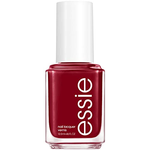 essie Salon-Quality Nail Polish, 8-Free Vegan, Winter 2022, Burgundy-Red, Wrapped In Luxury, 0.46 oz