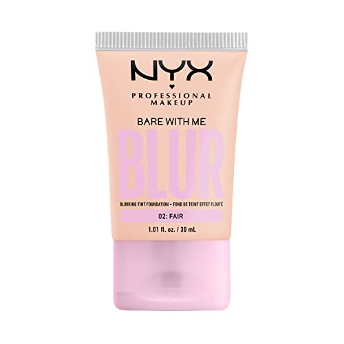 NYX PROFESSIONAL MAKEUP Bare With Me Blur Skin Tint Foundation Make Up with Matcha, Glycerin & Niacinamide - Fair