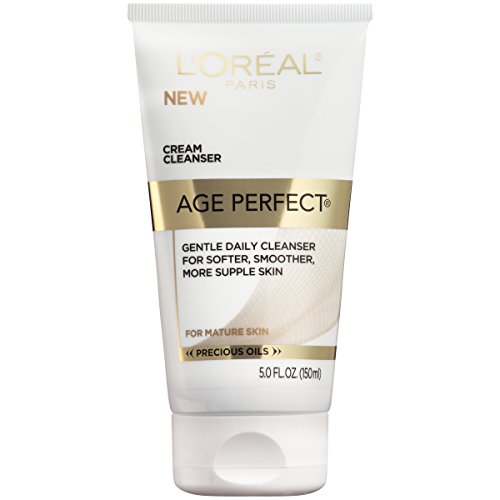 L'Oreal Paris Skincare Age Perfect Cream Cleanser, Gentle Daily Cleanser for Softer and Smoother Skin, Makeup Remover, Face Wash for All Skin Types, 5 fl. oz