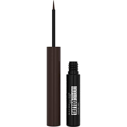 Maybelline TattooStudio Liquid Ink Eyeliner – Dark Henna Brown | Longwear Waterproof Liquid Liner