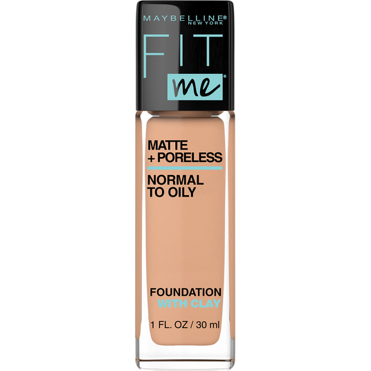 Maybelline Fit Me Matte + Poreless Liquid Foundation Makeup, Natural Buff, 1 fl. oz.