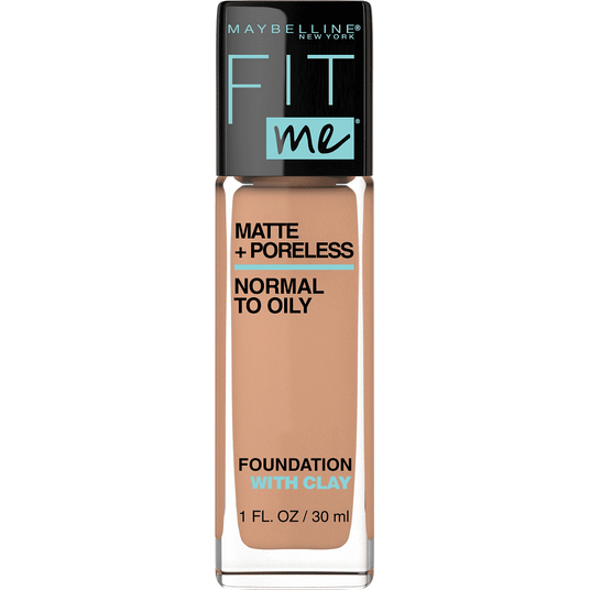 Maybelline Fit Me Matte + Poreless Liquid Foundation Makeup, Natural Tan, 1 fl. oz.