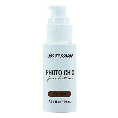 CITY COLOR COSMETICS Photo Chic Liquid Foundation | Oil Free Medium To Full Coverage, Combination Oily Skin