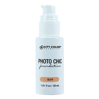 CITY COLOR COSMETICS Photo Chic Liquid Foundation | Oil Free Medium To Full Coverage, Combination Oily Skin